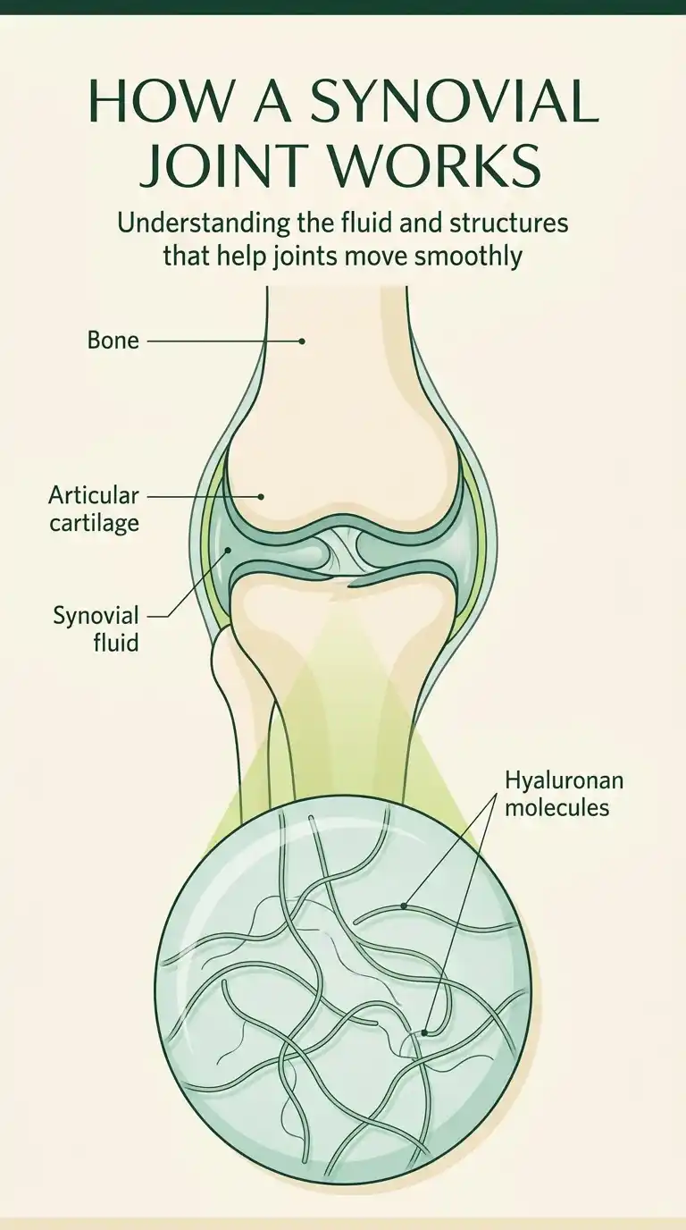 Illustration for learning about joint structure and synovial fluid