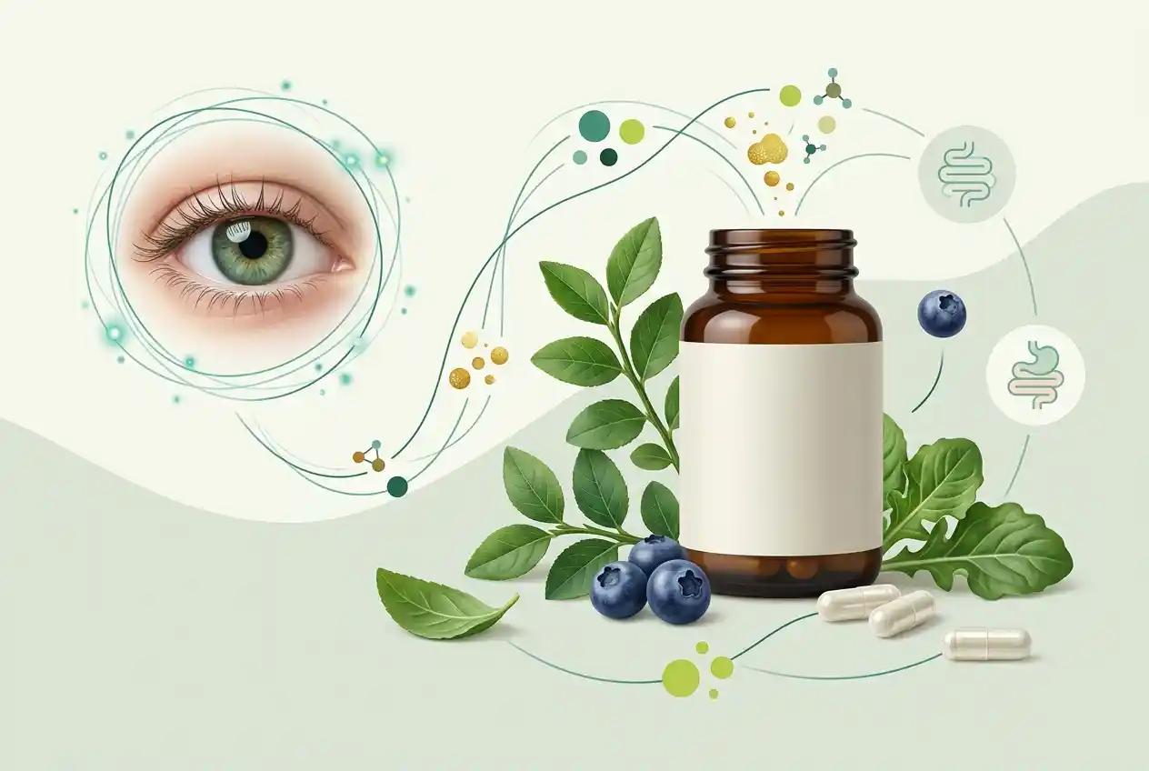 Vision formula image accompanying information about nutrients and eye health